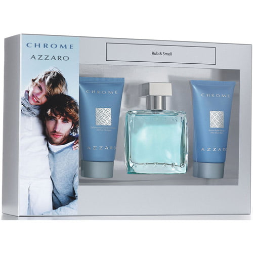 Azzaro Chrome 3pc Set 100ml EDT Men (w/ A/S Balm & Shampoo)