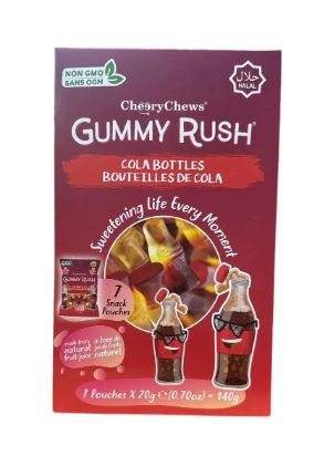 Gummy Rush 7 pouches x 20g - Cola Bottles