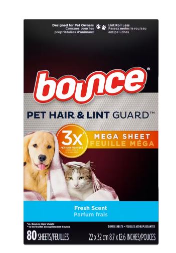 Bounce Pet Hair & Lint Guard Fresh Scent 80 sheets