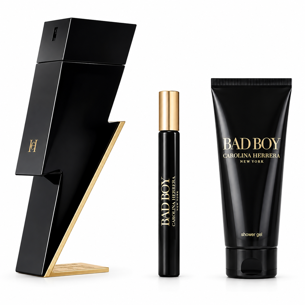 Carolina Herrera Bad Boy 3pc Set 100ml Edt Men (w/ 100ml Shower Gel)