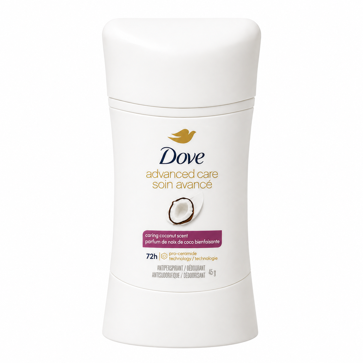 Dove Advanced Care Caring Coconut Scent 72H Antiperspirant Stick 45g