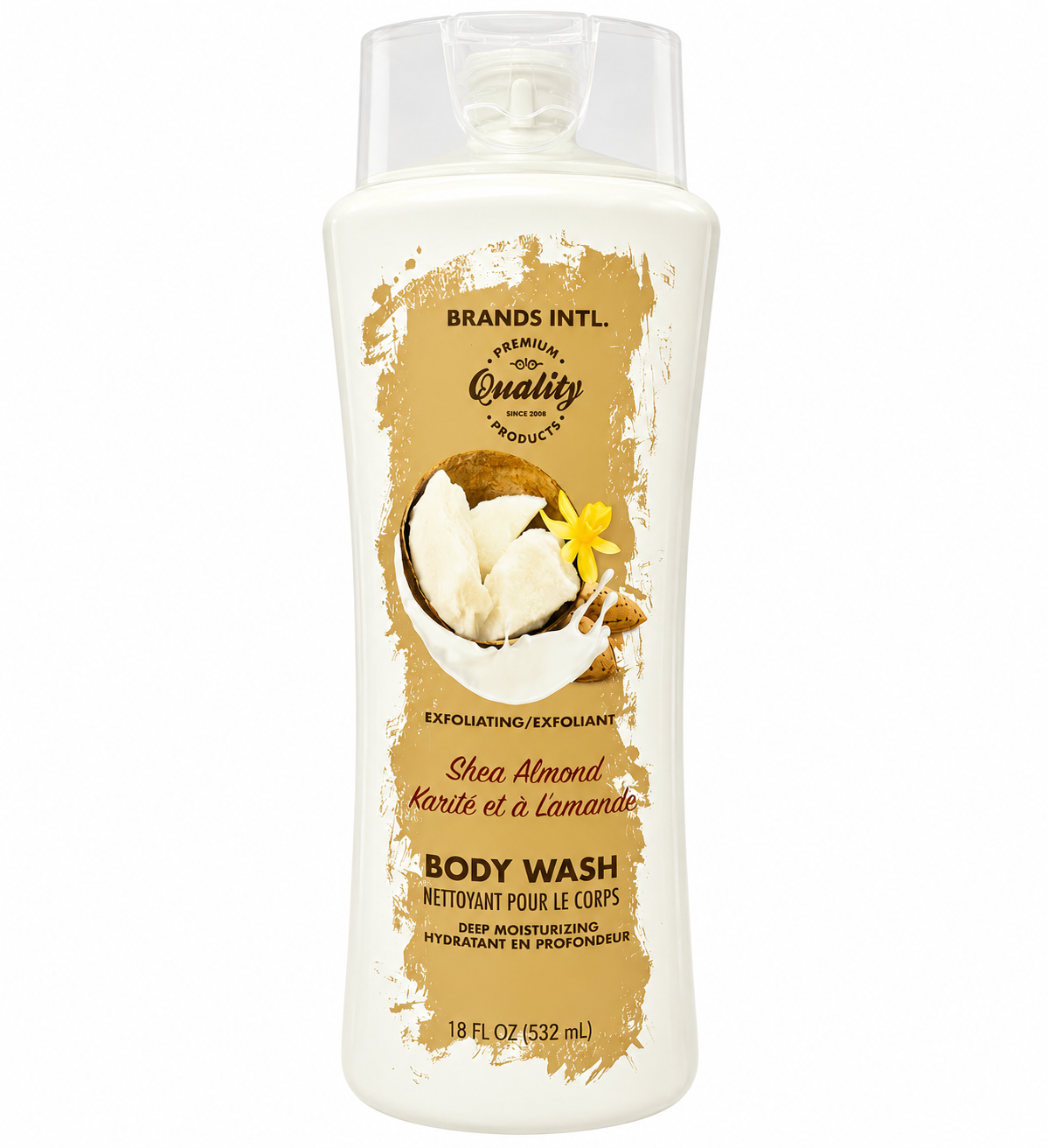 Brands International Exfoliating Shea Almond Body Wash 532ml (CURBSIDE PICK UP ONLY)
