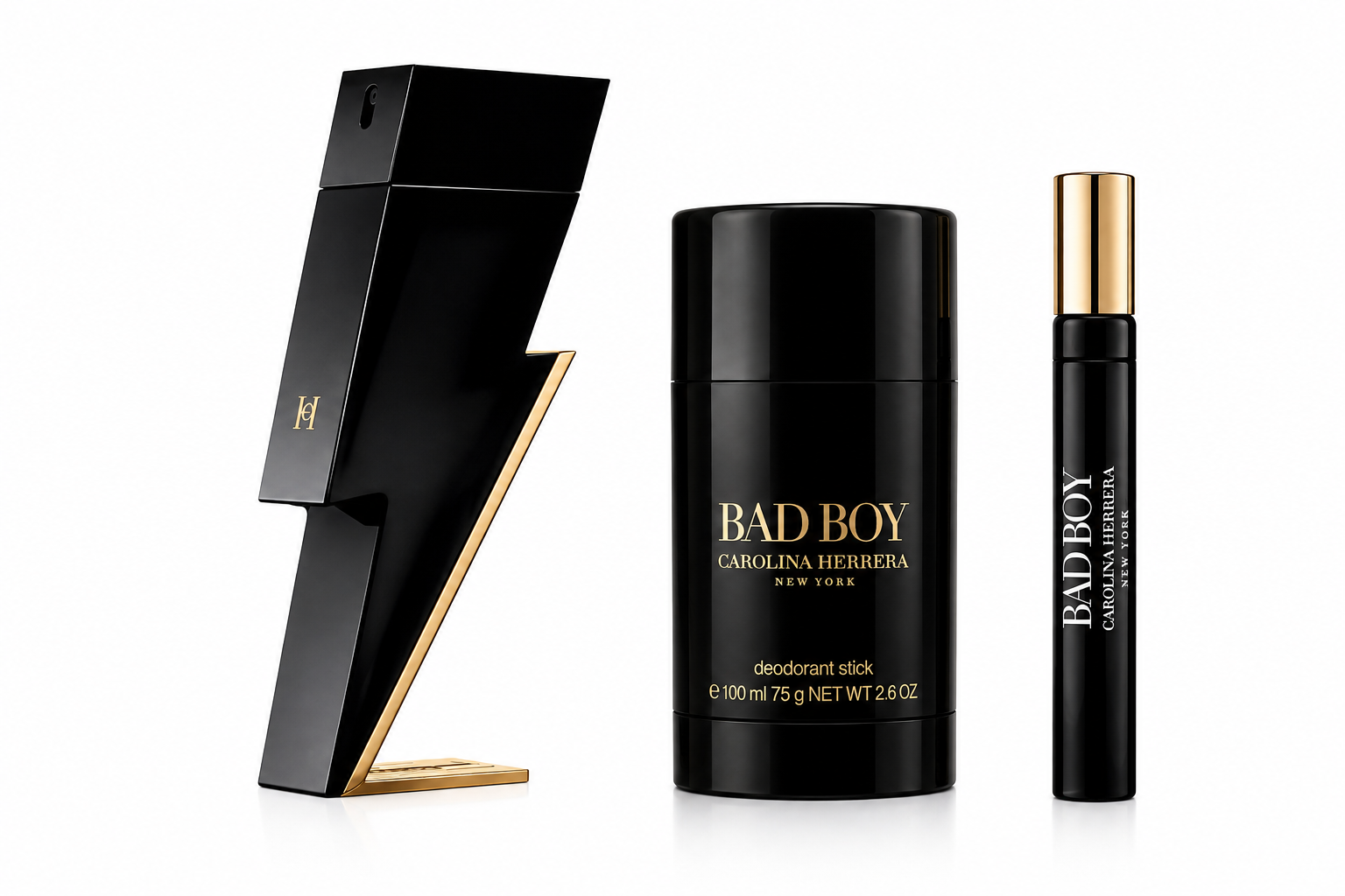 Carolina Herrera Bad Boy 3pc Set 100ml Edt Men (w/Deo)