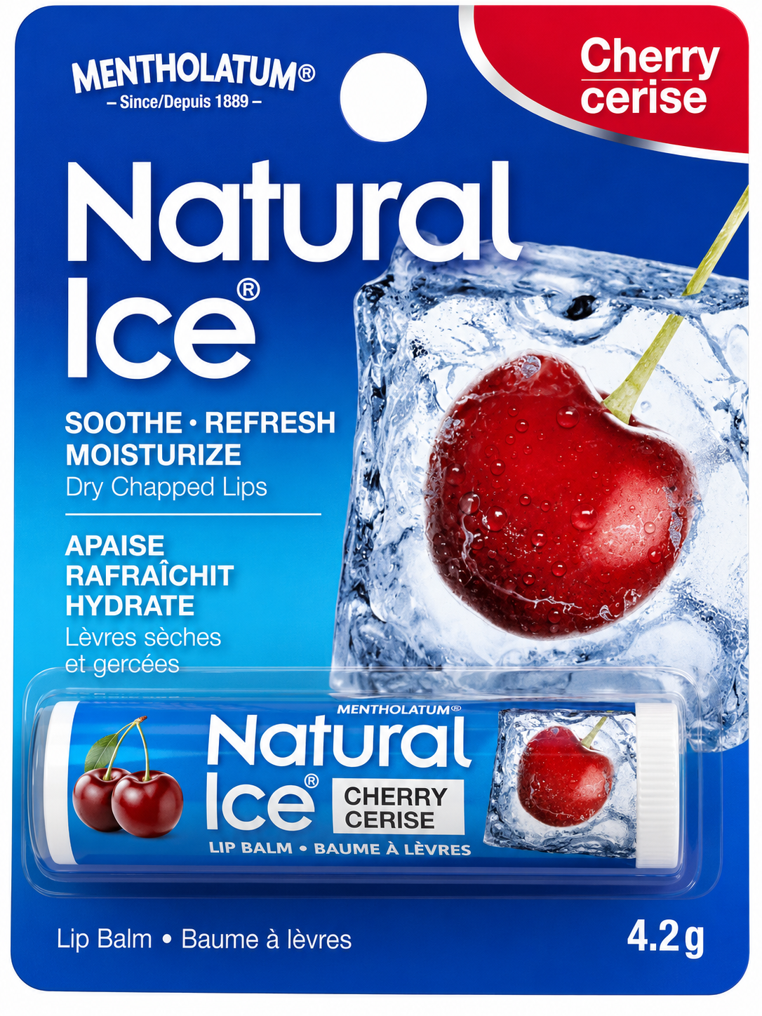 Mentholatum Natural Ice Cherry Lip Balm 4.2g