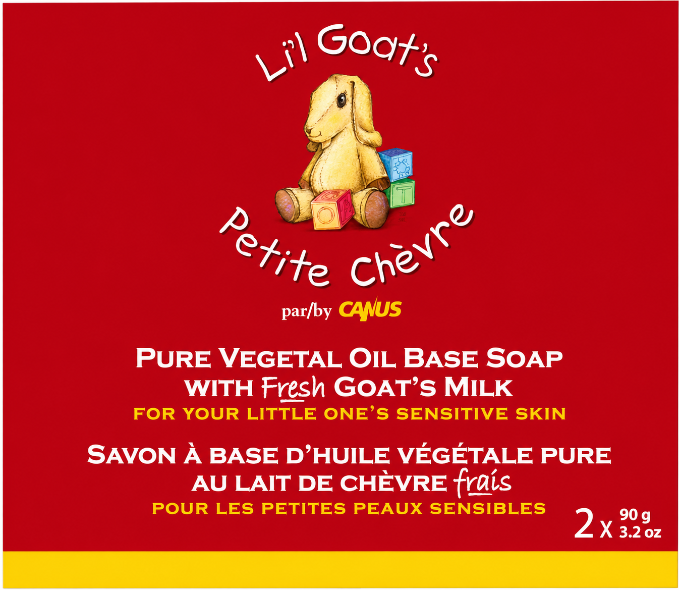 Li'l Goat's Pure Vegetal Oil Base Soap 2 x 90g