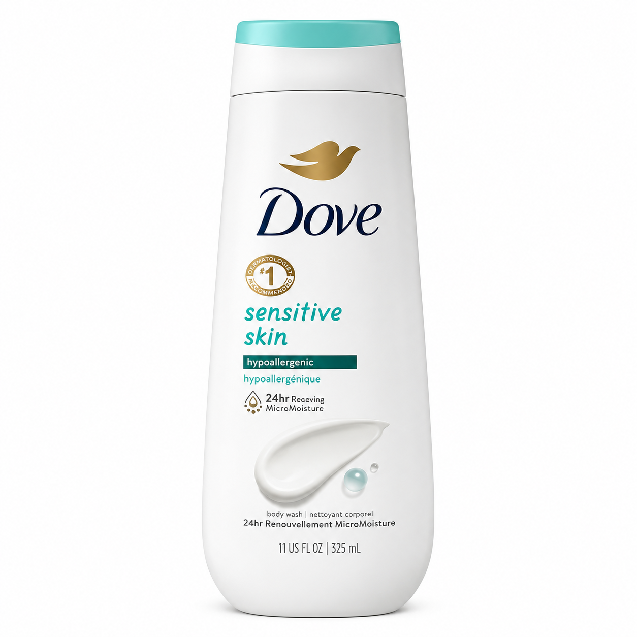 Dove Sensitive Skin Hypoallergenic 24H Renewing MicroMoisture Body Wash 325ml