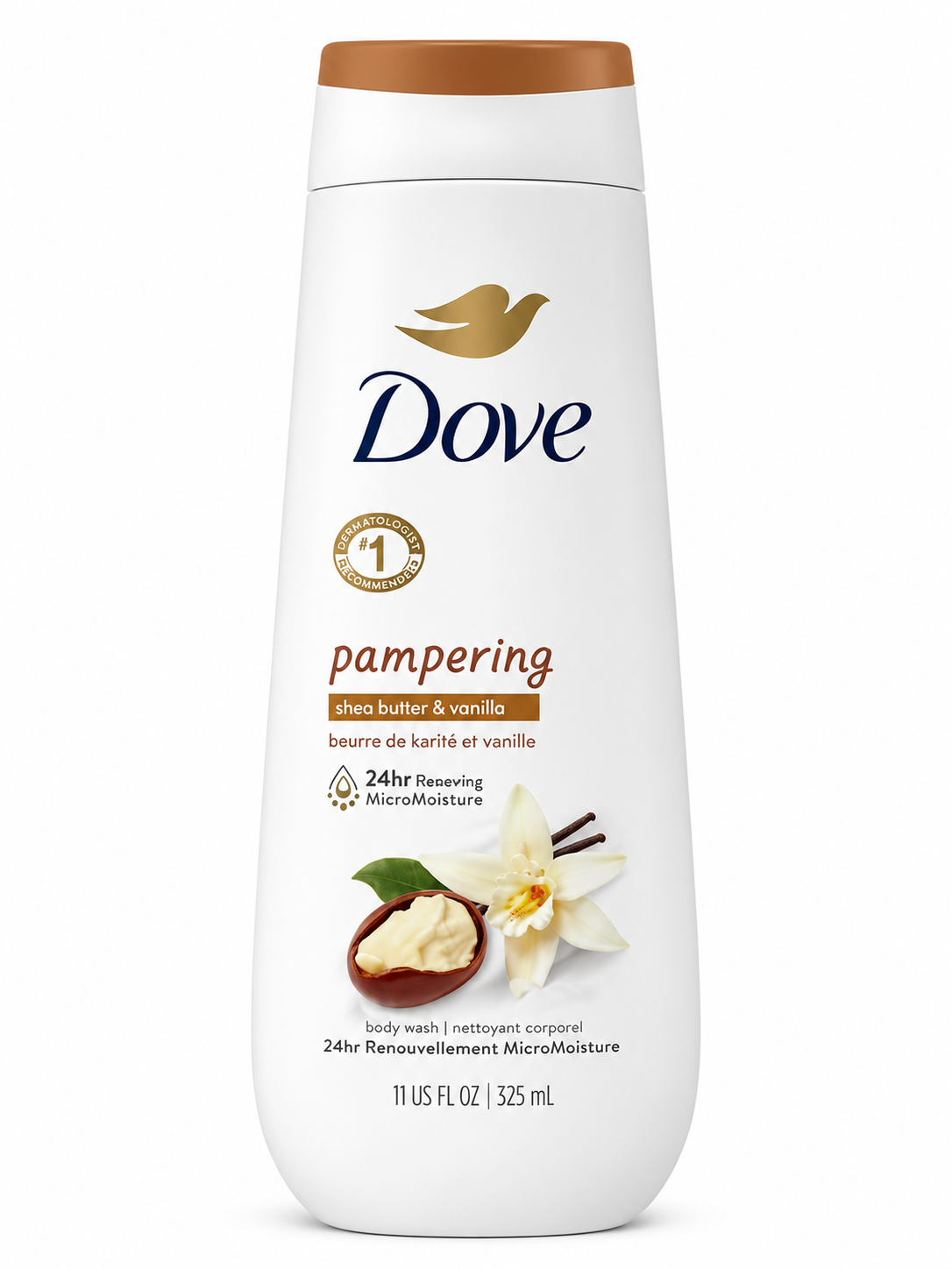 Dove Pampering Shea Butter & Vanilla 24H Renewing MicroMoisture Body Wash 325ml