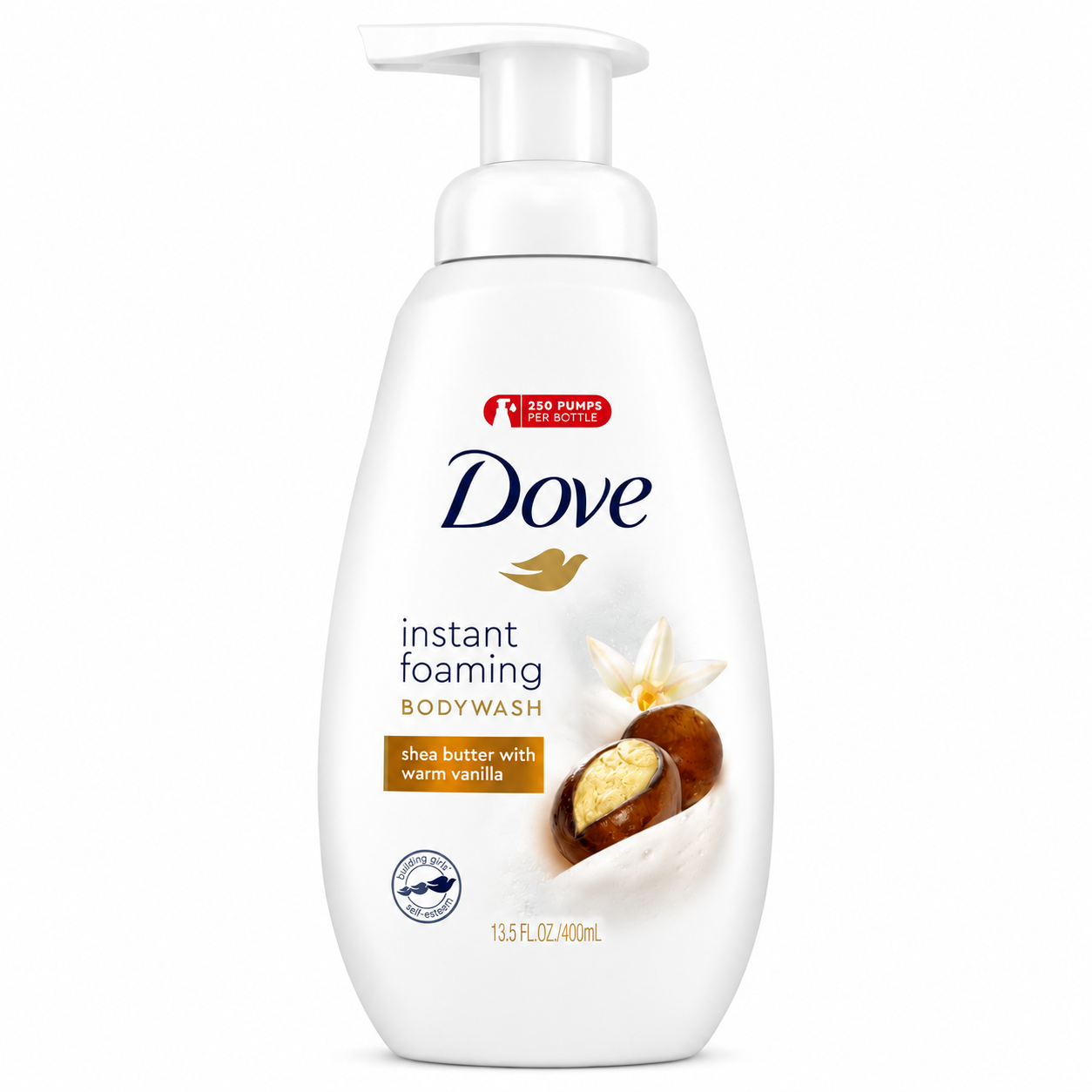 Dove Shea Butter Instant Foaming Body Wash 400ml