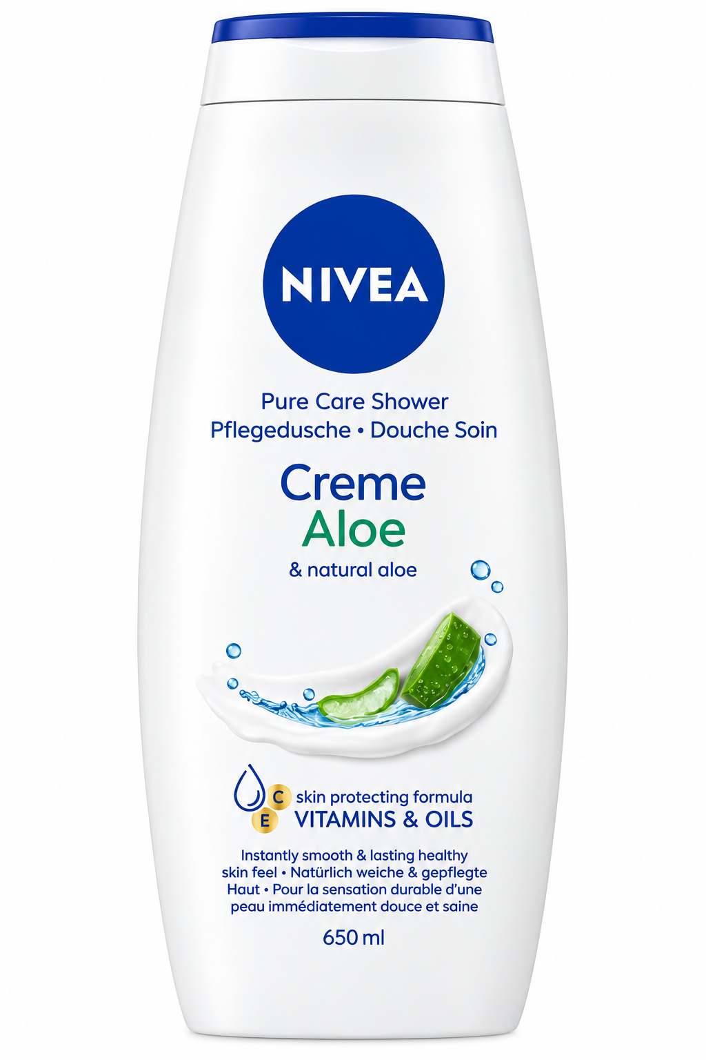 Nivea Pure Care Shower Creme Aloe & Natural Aloe 650ml