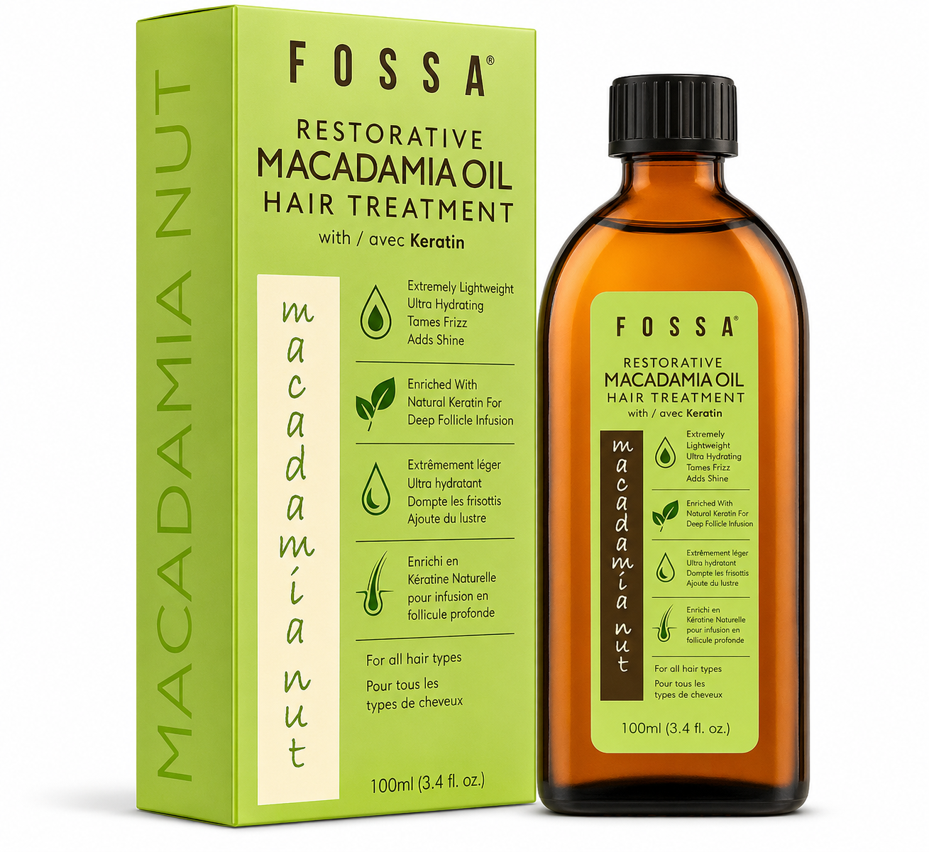 Fossa Restorative Macadamia Oil Hair Treatment with Keratin 100ml