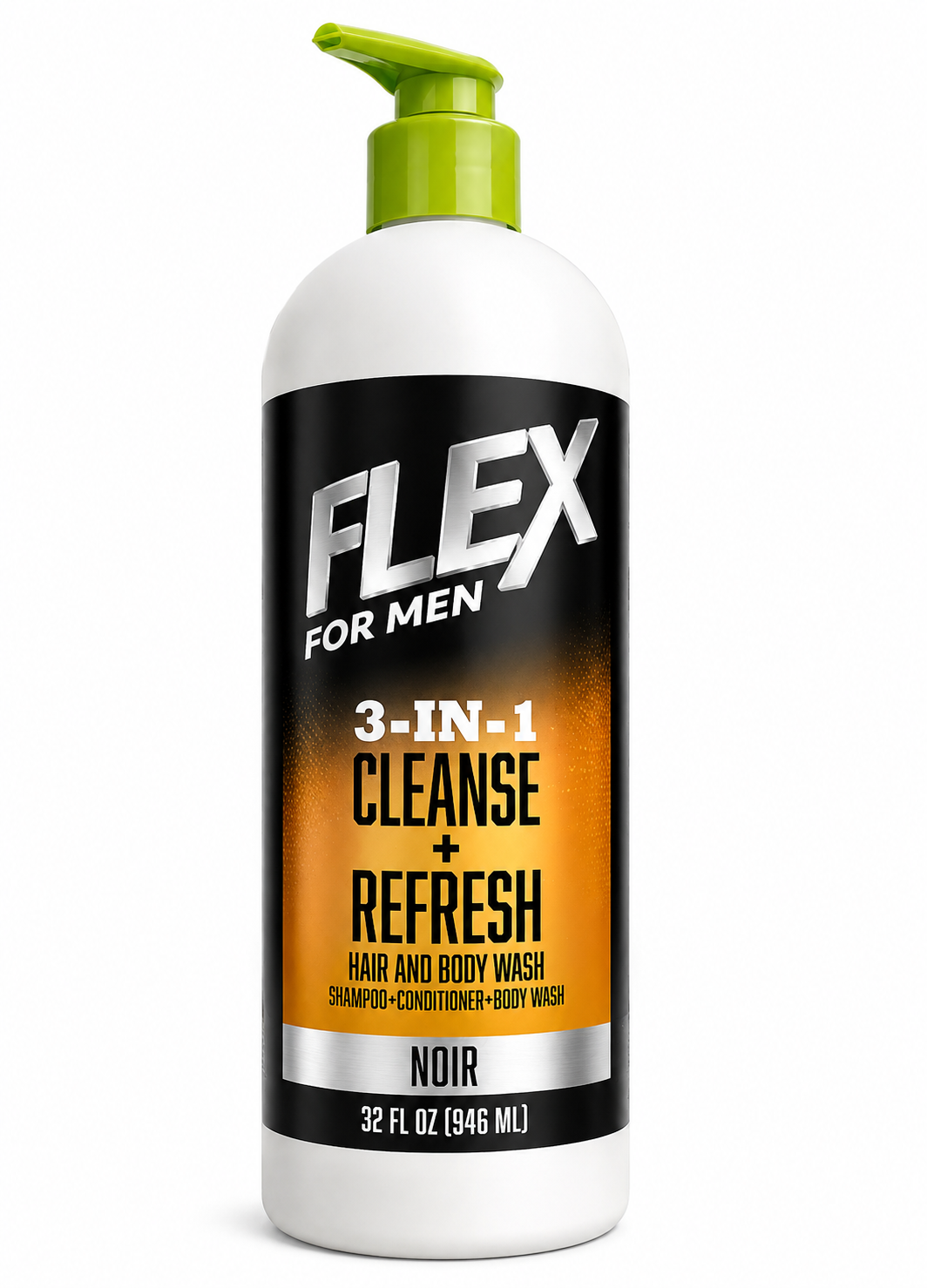 Flex for Men 3-in-1 Cleanse + Refresh Hair and Body Wash Noir 946ml