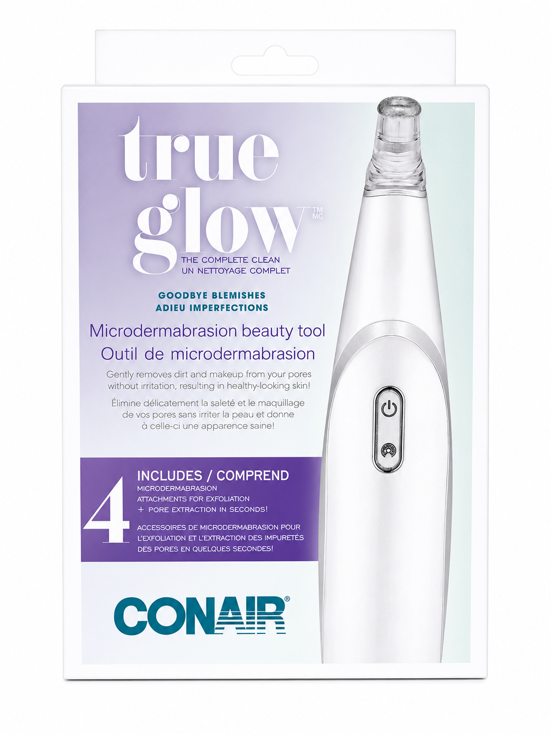 True Glow by Conair Microdermabrasion Beauty Tool