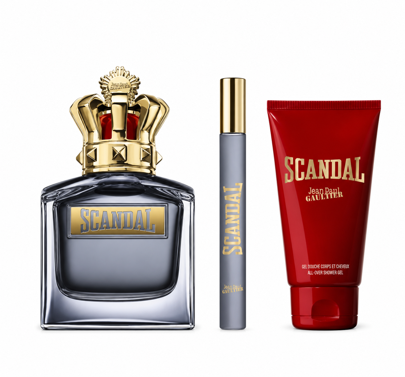 Jean Paul Gaultier Scandal 3pc Set 100ml EDT Men with Shower Gel
