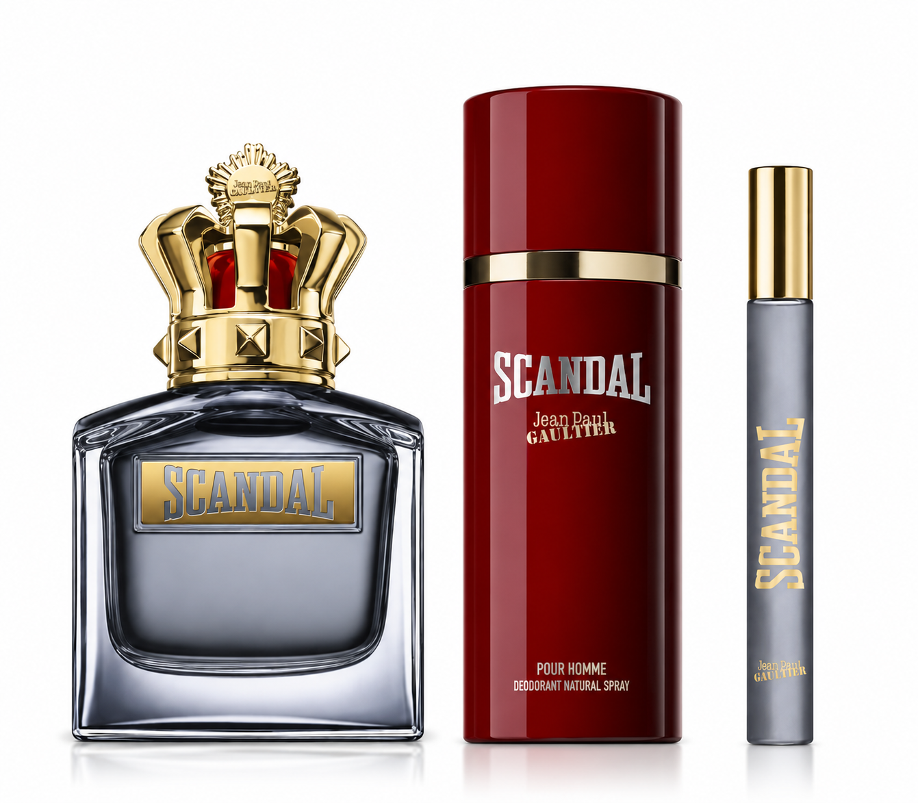 Jean Paul Gaultier Scandal 3pc Set 100ml EDT Men with Deodorant Spray