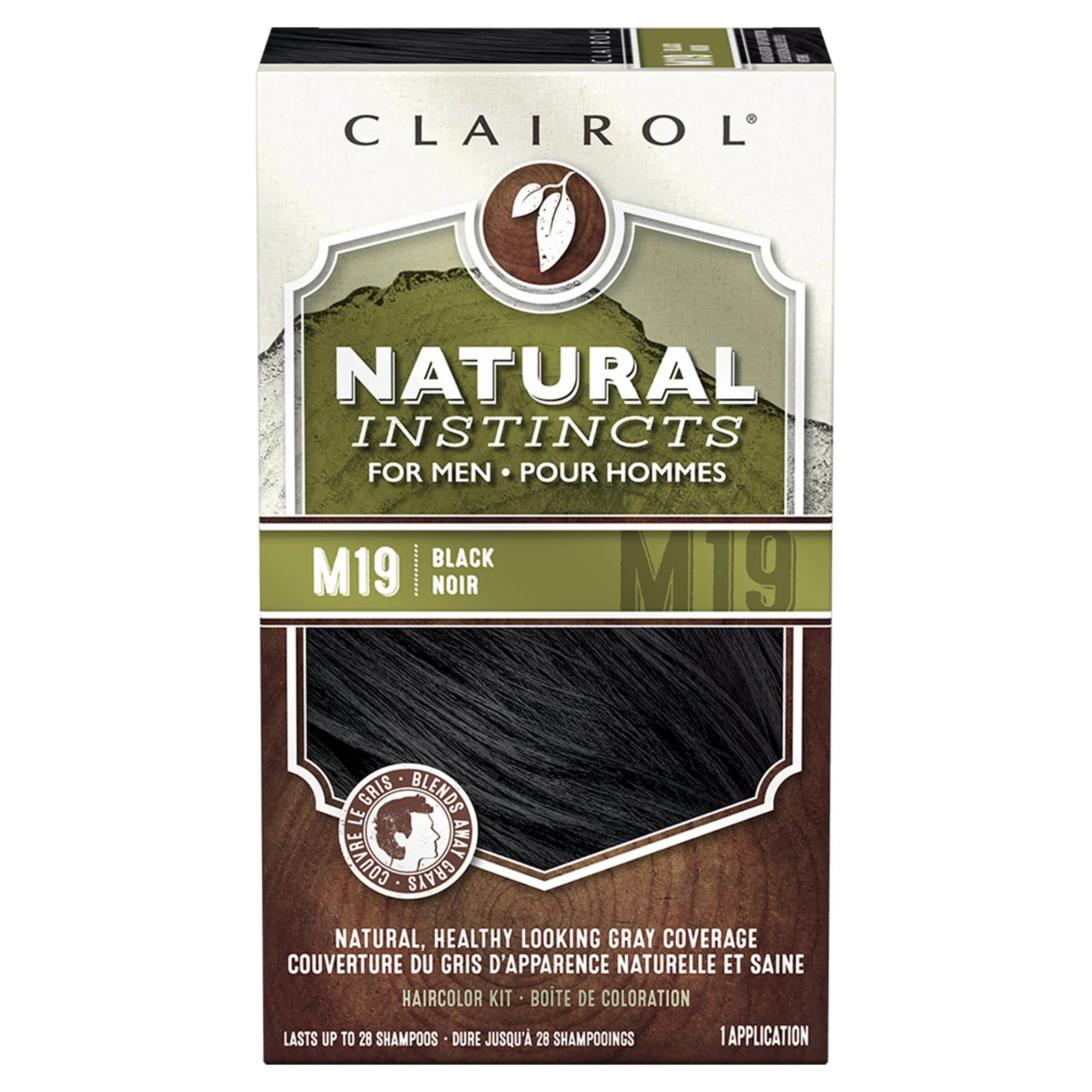 Clairol Natural Instincts For Men Hair Colour, M19 Black