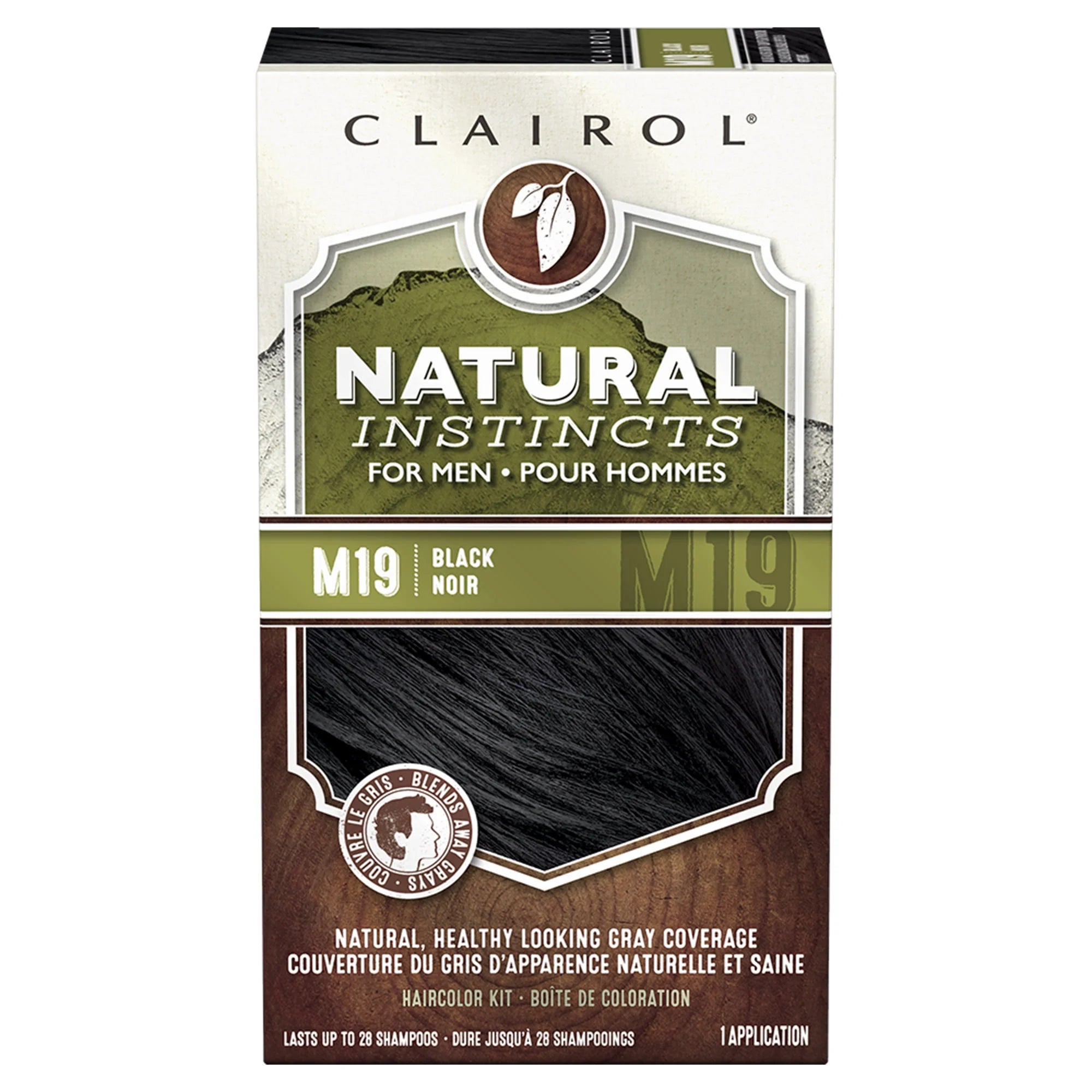 Clairol Natural Instincts For Men Hair Colour, M19 Black