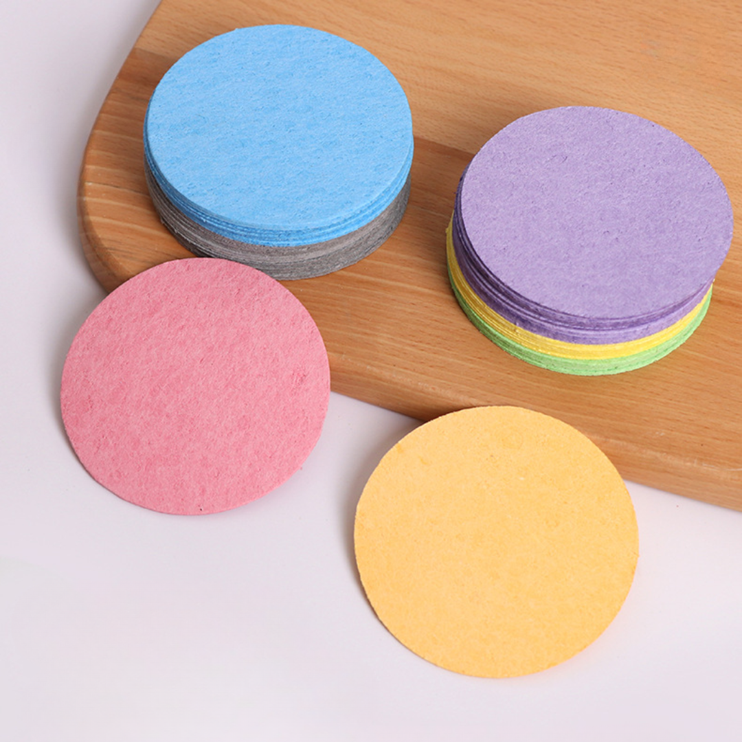 Compressed Cellulose Facial Sponge (10pcs) 3 Colors
