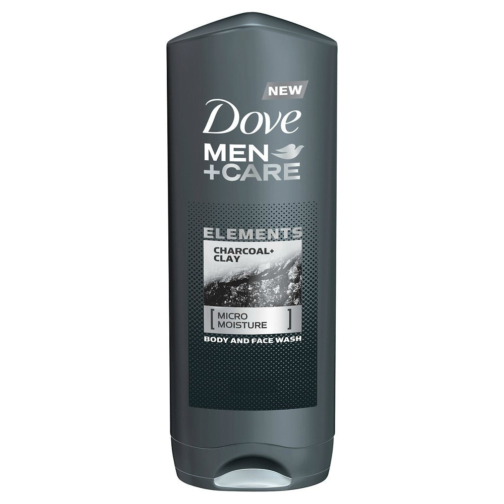 Dove Men Care Charcoal + Clay Micromoisture Body + Face Wash 400ml