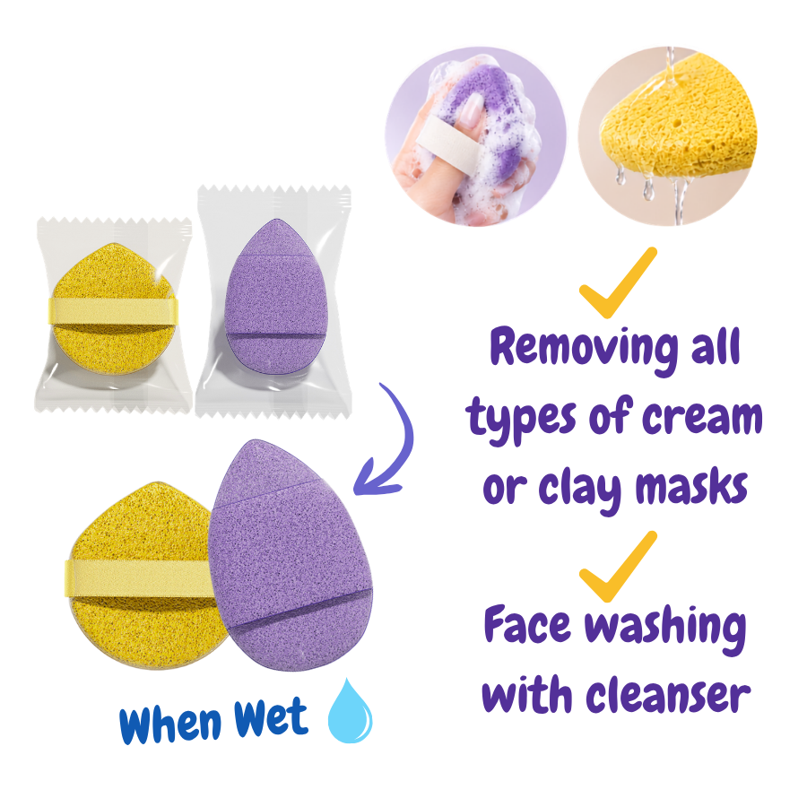 Dual-Sided Facial Cleansing Sponge (2 Colors)