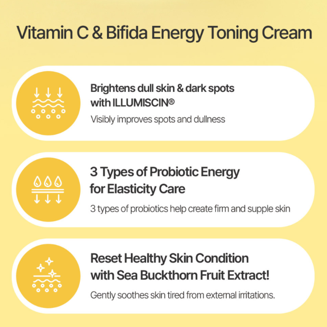 Farmstay Vitamin C & Bifida Energy Toning Cream (100ml)