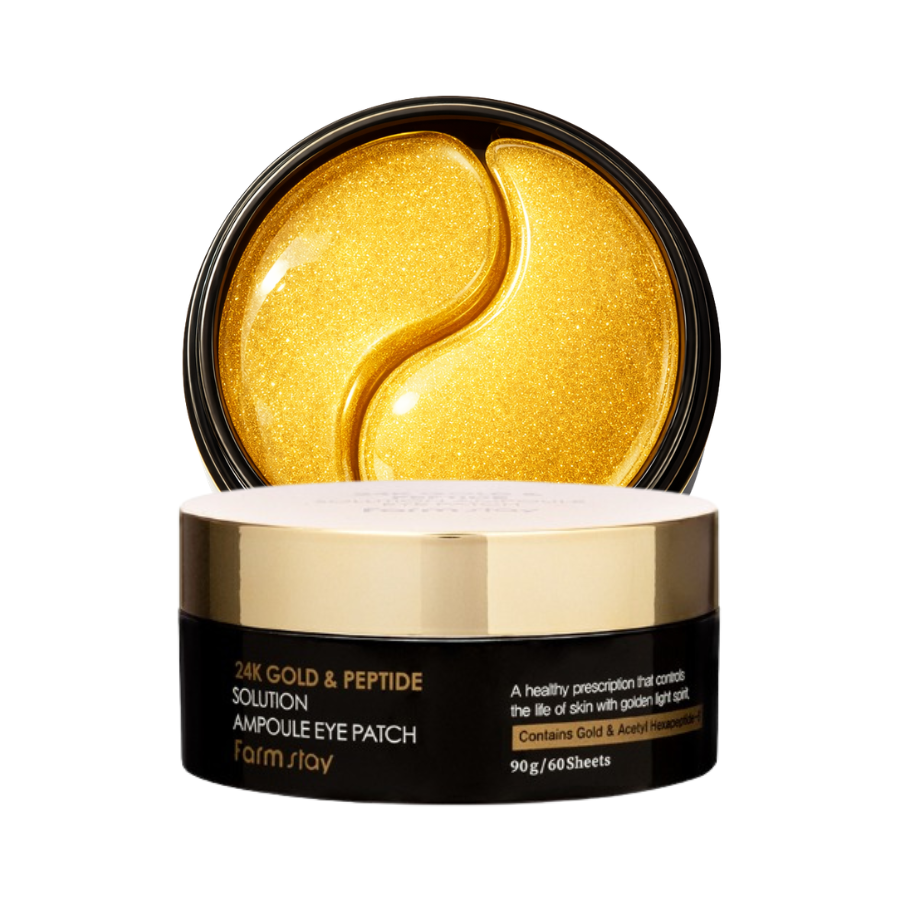 Farmstay 24K Gold & Peptide Solution Ampoule Eye Patch (60 Sheets)