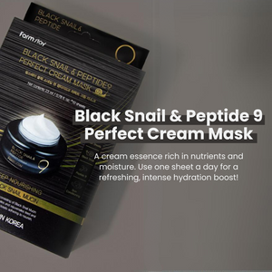 Farmstay Black Snail & Peptide 9 Perfect Cream Mask (10 Sheets)