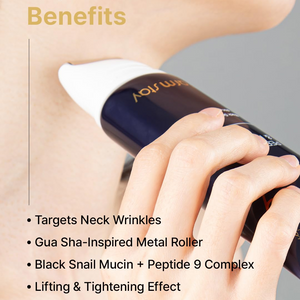 Farmstay Black Snail & Peptide 9 Perfect Facial & Neck Roller Serum