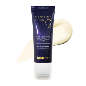 Farmstay Black Snail & Peptide 9 Perfect Facial & Neck Roller Serum
