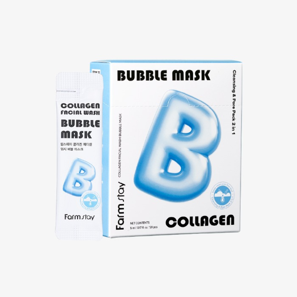 Farmstay Collagen Facial Wash Bubble Mask (5ml x 20pcs)