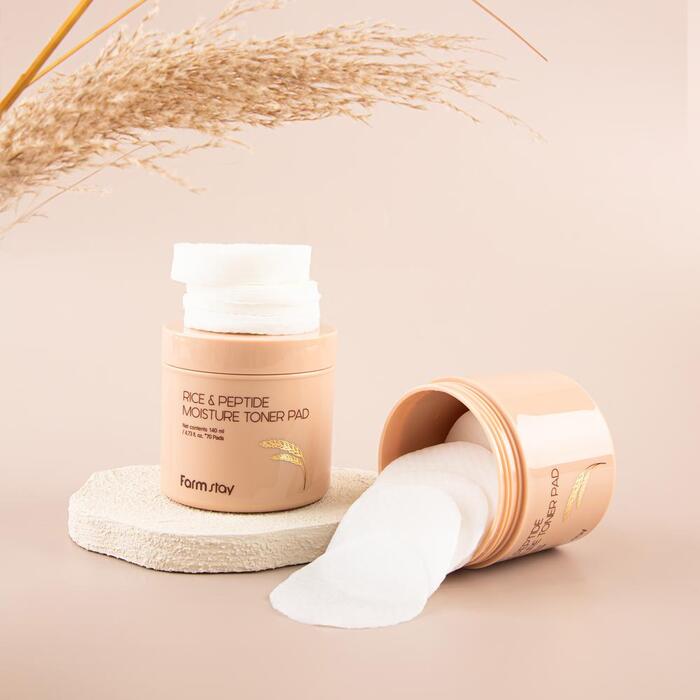 Farmstay Rice & Peptide Moisture Toner Pad (140ml / 70pads)