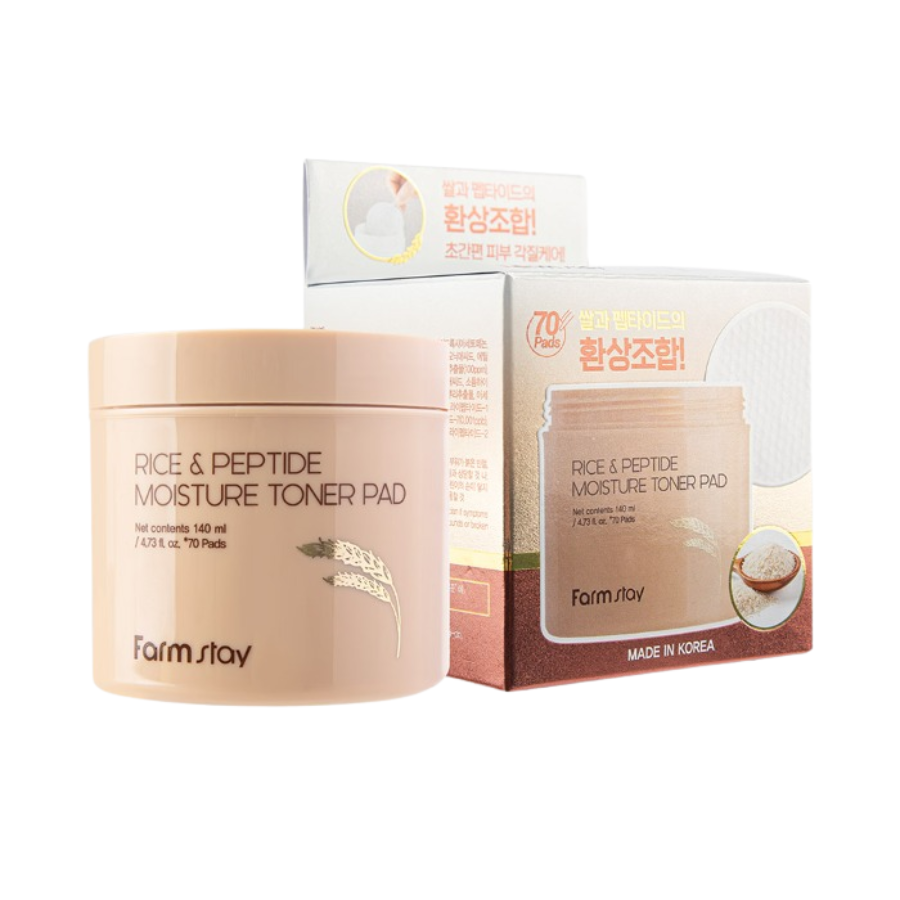 Farmstay Rice & Peptide Moisture Toner Pad (140ml / 70pads)