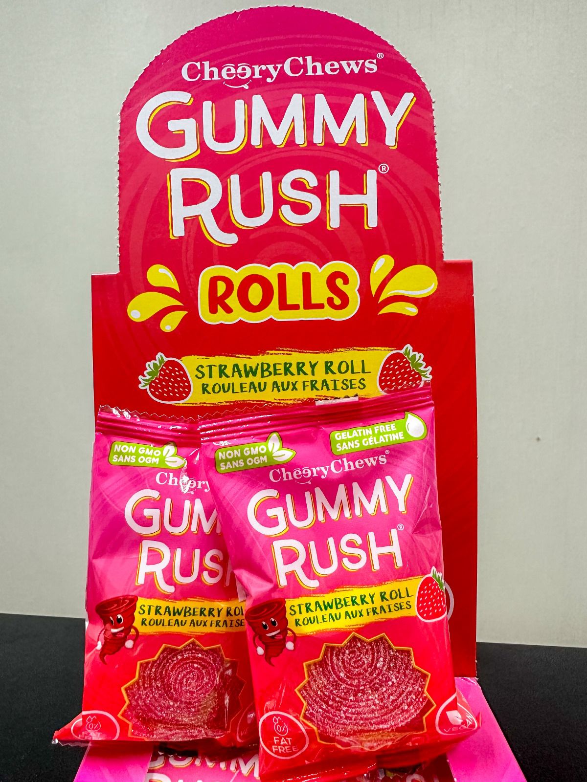 Gummy Rush Vegan Strawberry Roll - Vegan 40g