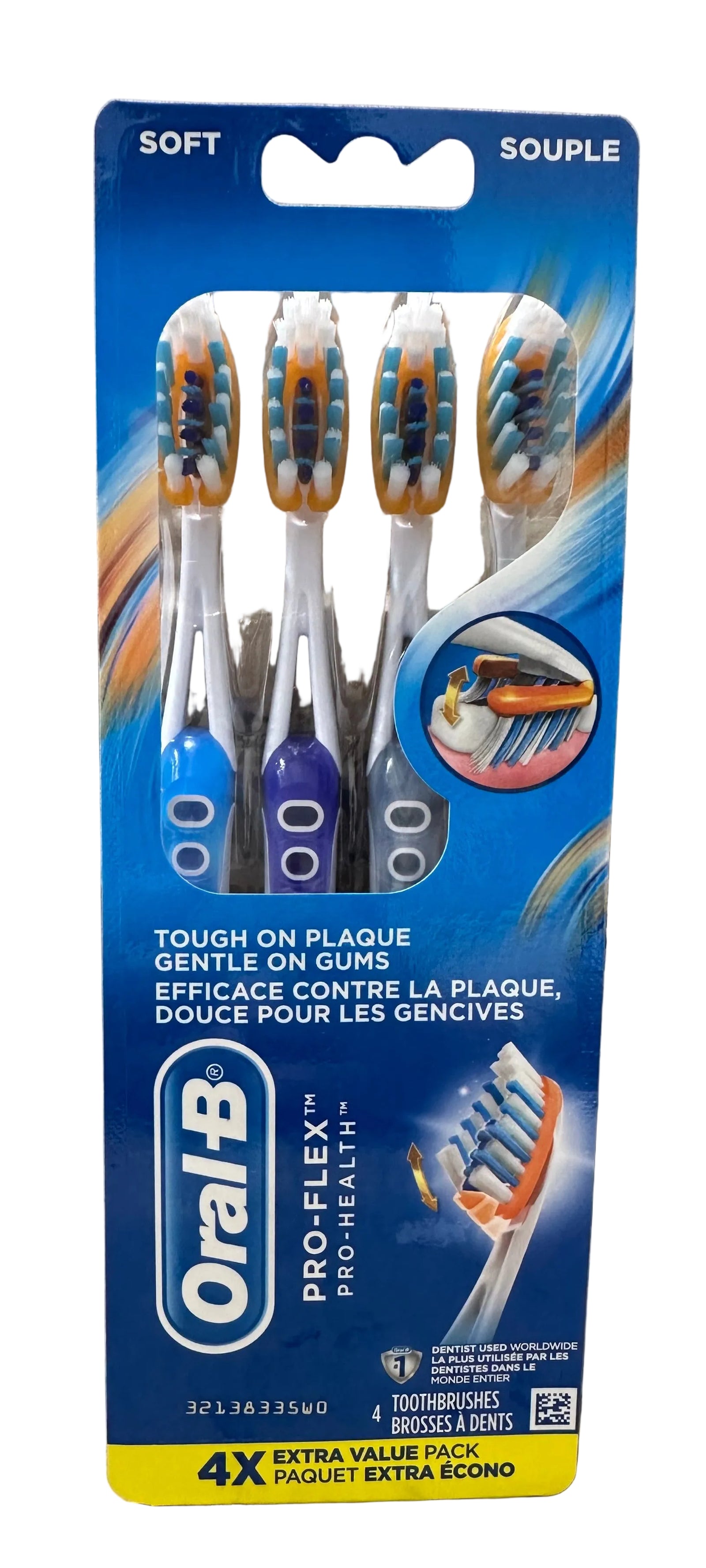 Oral-B Tough on Plaque Gentle on Gums Pro-Flex,Soft 4X Extra Value Pack