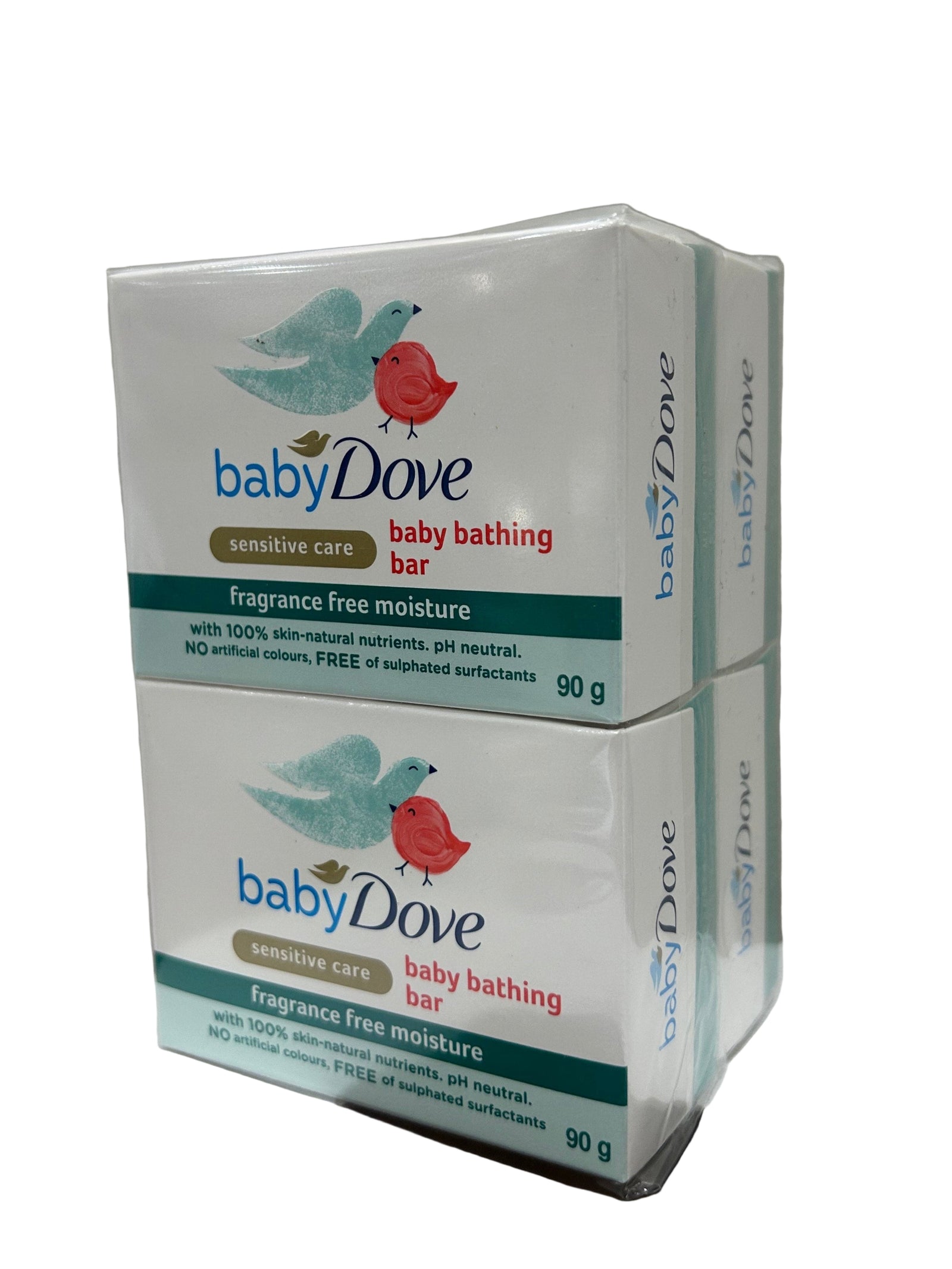 Baby Dove Sensitive Care Fragrance Free Moisture Bathing Bar 4 x 90g