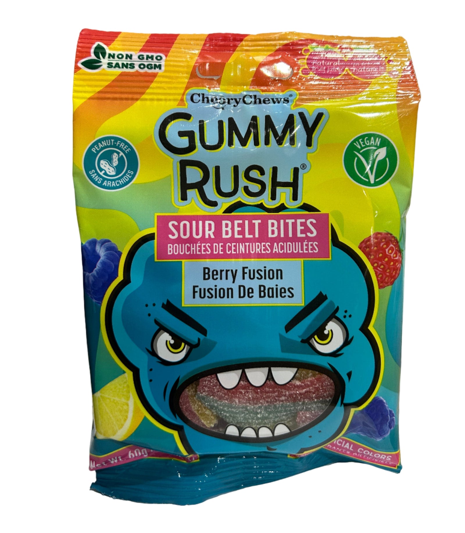 Gummy Rush Sour Belt Bites Berry Fusion 60g