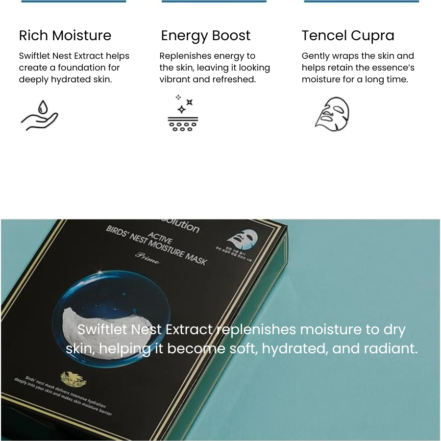 JM Solution Active Birds' Nest Moisture Mask  (1 sheet)