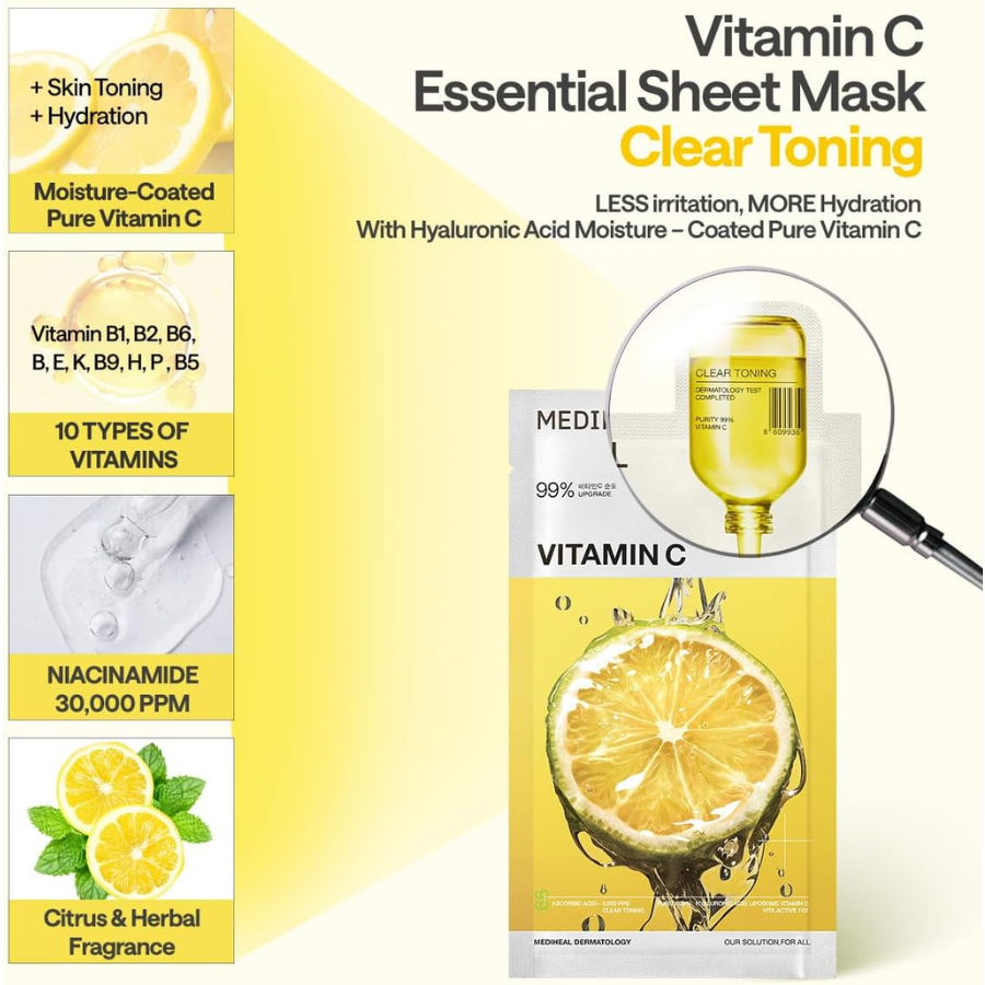 MEDIHEAL Vitamin C Essential Mask (1 sheet)