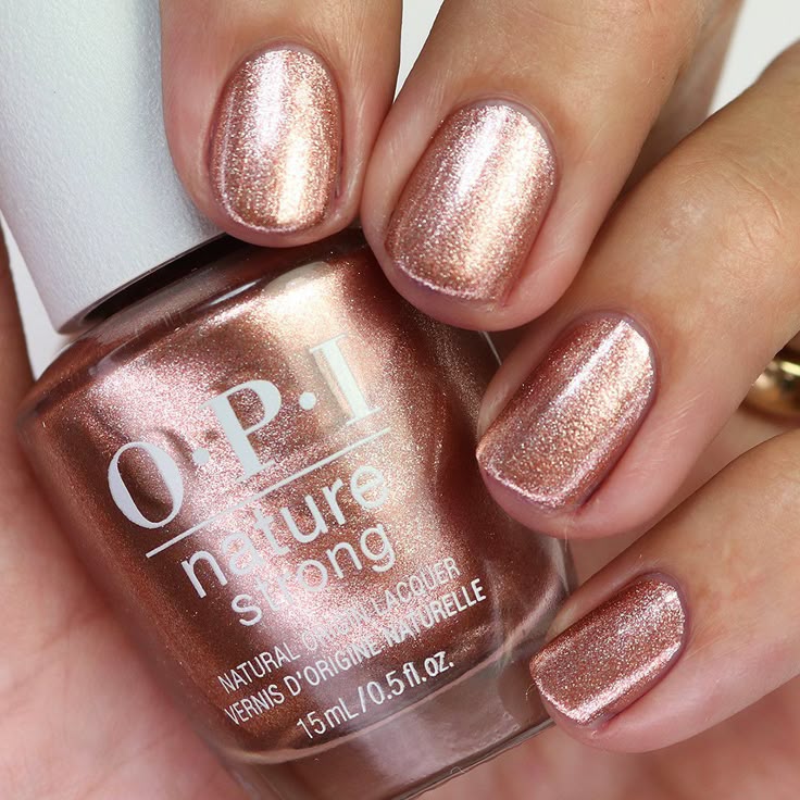 OPI Nature Strong 15ml - Intentions are Rose Gold