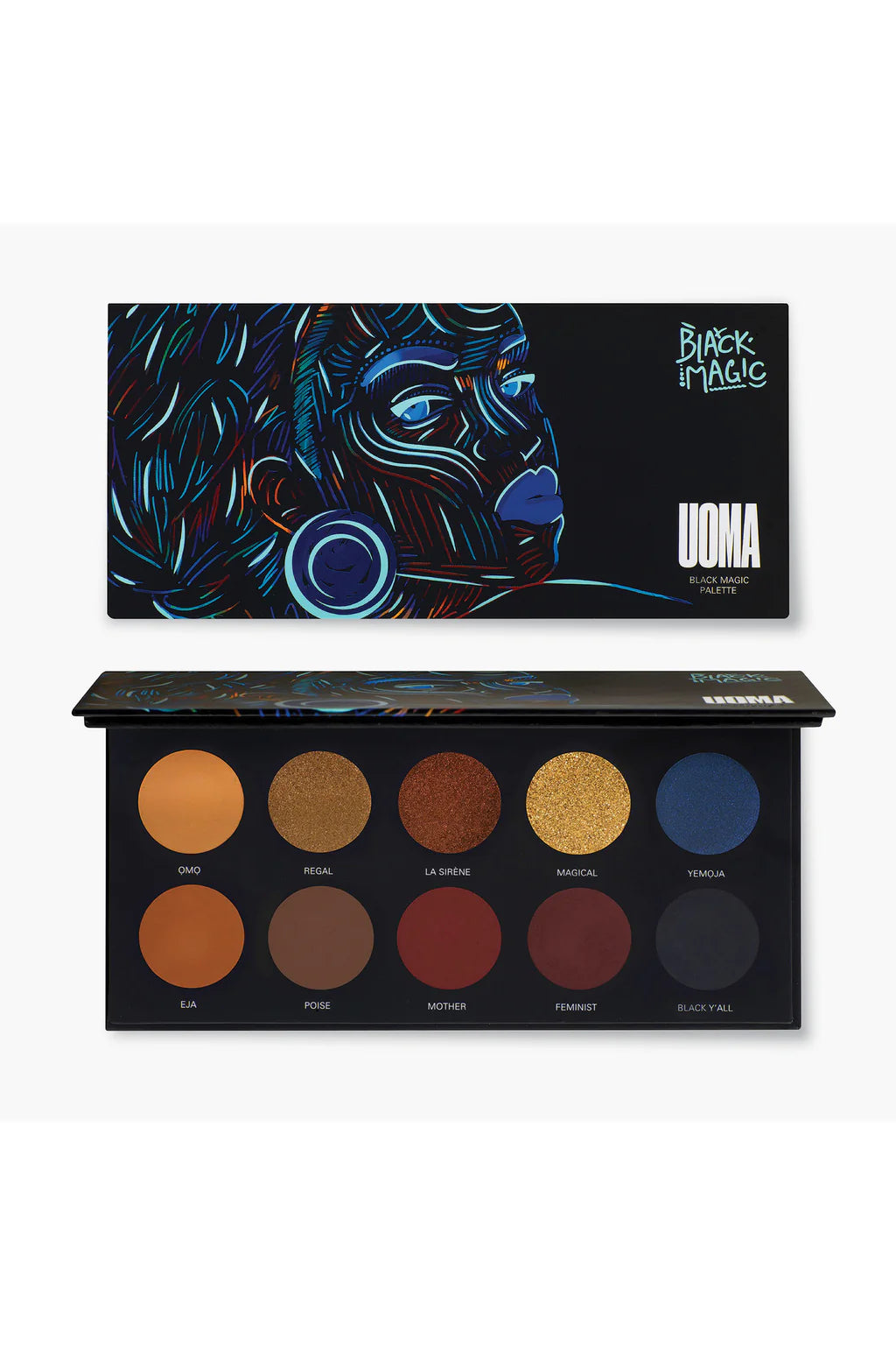UOMA Black Magic Color Eyeshadow Palette 10g