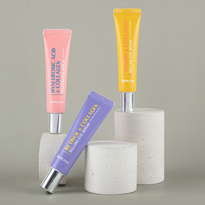 Farmstay Collagen Rolling Eye Serum (25ml) (Hyaluronic Acid / Retinol )
