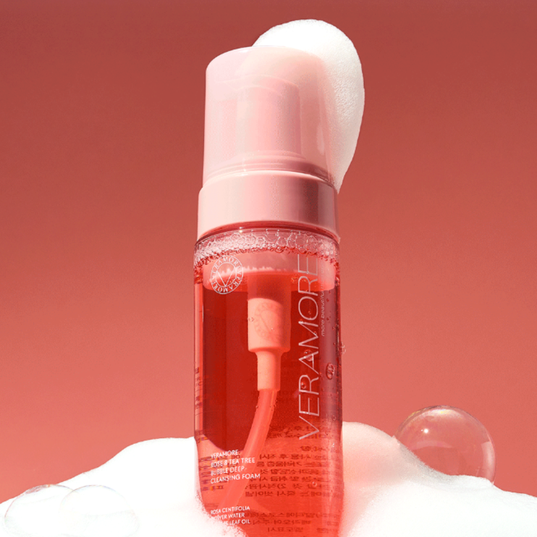 Veramore Rose & Tea Tree Bubble Deep Cleansing Foam (150ml)