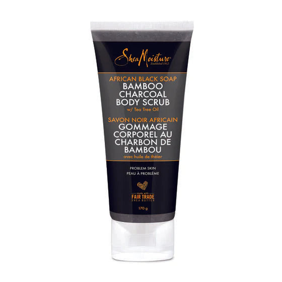 Shea Moisture African Black Soap Bamboo Charcoal Body Scrub 170g