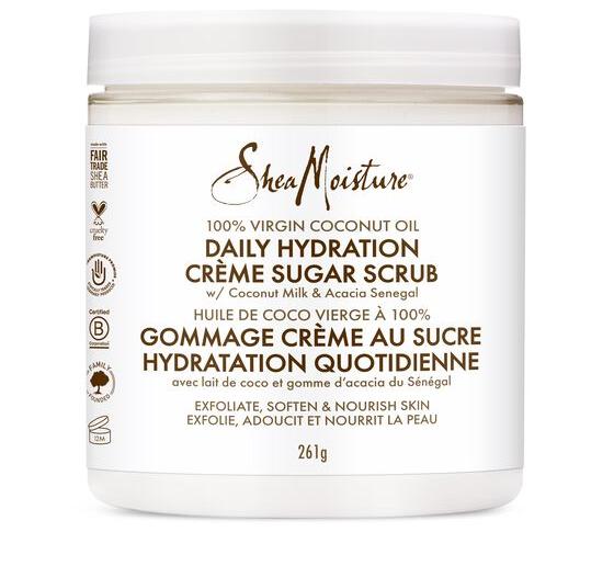 Shea Moisture Daily Hydration Creme Sugar Scrub w/ 100% Virgin Coconut Oil 261g