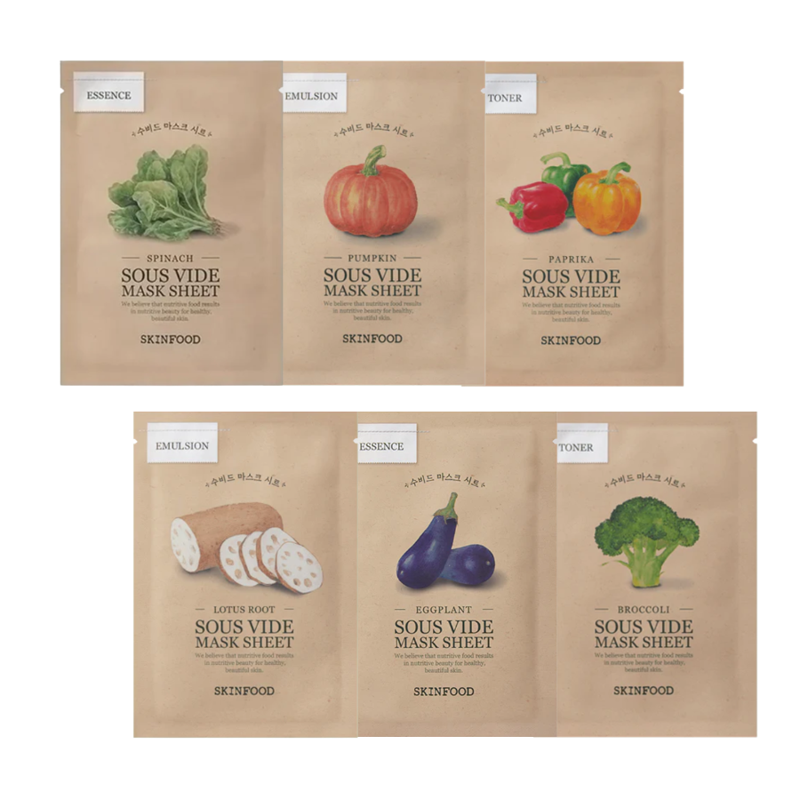 SKINFOOD Sous Vide Mask Sheet 1 sheet (6 types)