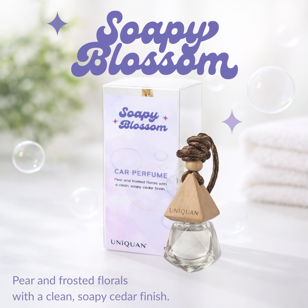 UNIQUAN Wooden Hanging Car Perfume (7ml) (4 scents)