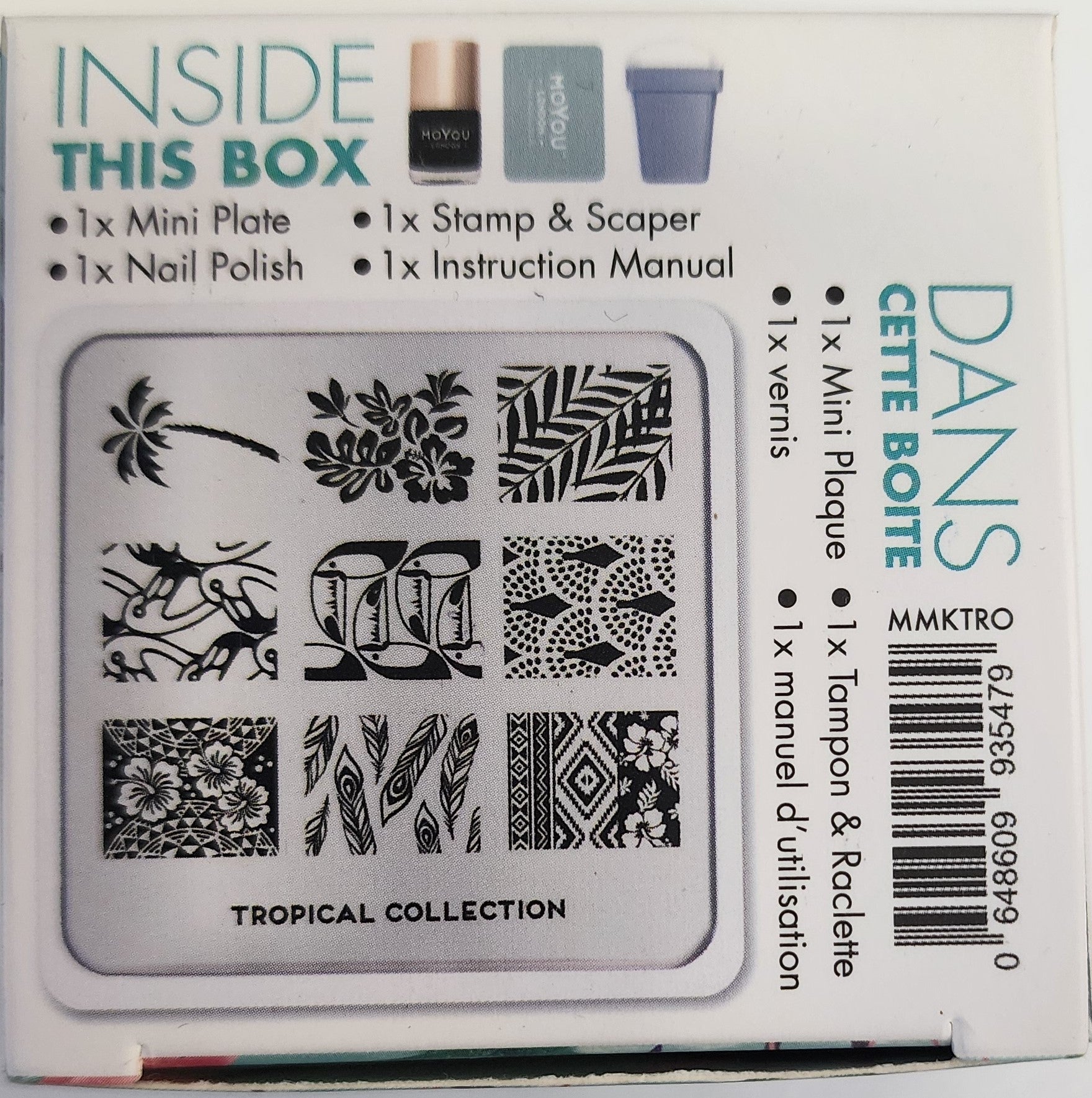 Mini Stamping Nail Art Kit by MoYou London - Tropical Collection