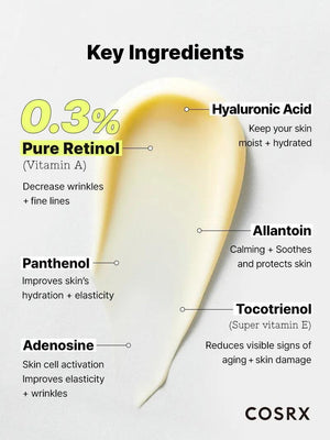 COSRX The Retinol 0.3 Cream Super Vitamin E + Panthenol 20ml