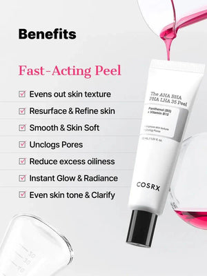 COSRX The AHA BHA PHA LHA 35 Peel Panthenol (B5) + Vitamin B12 30ml