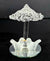 Crystal Figurines - Kissing Birds Under Silver Umbrella