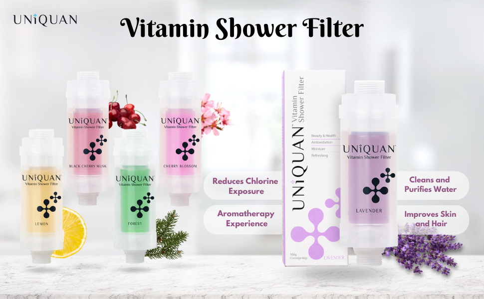 Uniquan Vitamin Shower Filter Black Cherry